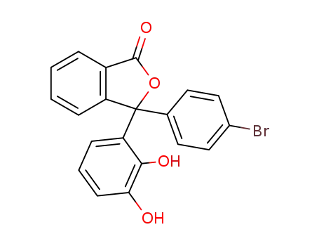 Molecular Structure of 76619-47-1 (3-(4-Bromo-phenyl)-3-(2,3-dihydroxy-phenyl)-3H-isobenzofuran-1-one)