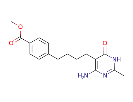Benzoic acid,
4-[4-(6-amino-1,4-dihydro-2-methyl-4-oxo-5-pyrimidinyl)butyl]-, methyl
ester