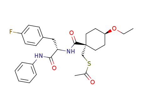 Thioacetic acid S-{4-ethoxy-1-[(S)-2-(4-fluoro-phenyl)-1-phenylcarbamoyl-ethylcarbamoyl]-cyclohexylmethyl} ester