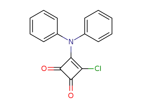 Molecular Structure of 89029-32-3 (3-Cyclobutene-1,2-dione, 3-chloro-4-(diphenylamino)-)
