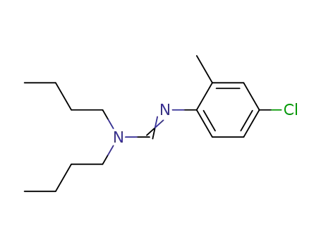 Molecular Structure of 77486-36-3 (Methanimidamide, N,N-dibutyl-N'-(4-chloro-2-methylphenyl)-)