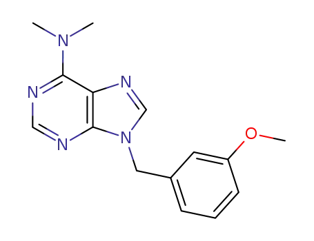 Molecular Structure of 112089-19-7 (9-(3-methoxybenzyl)-N,N-dimethyl-9H-purin-6-amine)