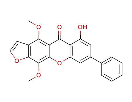 5H-Furo[3,2-b]xanthen-5-one, 6-hydroxy-4,11-dimethoxy-8-phenyl-