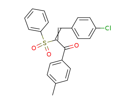 Molecular Structure of 122772-66-1 ((E)-2-Benzenesulfonyl-3-(4-chloro-phenyl)-1-p-tolyl-propenone)
