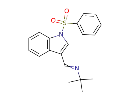 Molecular Structure of 136878-55-2 (3-((tert-butylimino)methyl)-1-(phenylsulfonyl)indole)