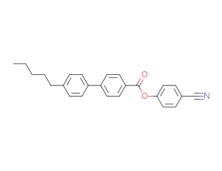 Molecular Structure of 59662-53-2 (4'-Pentyl-4-biphenylcarboxylic acid p-cyanophenyl ester)