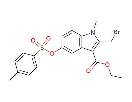1H-Indole-3-carboxylic acid,
2-(bromomethyl)-1-methyl-5-[[(4-methylphenyl)sulfonyl]oxy]-, ethyl ester