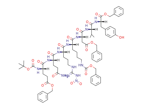 Boc-Glu(OBzl)-Gln-Arg(NO<sub>2</sub>)-Lys(Z)-Asp(OBzl)-Val-Tyr-OBzl