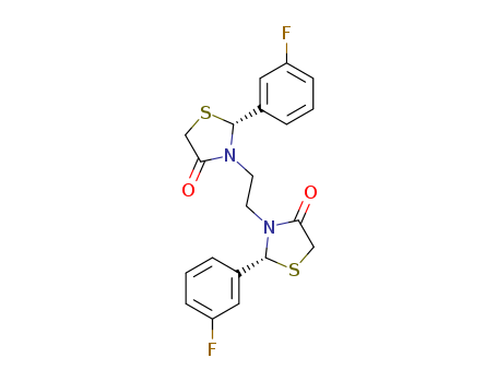 4-Thiazolidinone,3,3'-(1,2-ethanediyl)bis[2-(3-fluorophenyl)-, (R*,S*)- (9CI)