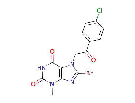 1H-Purine-2,6-dione,
8-bromo-7-[2-(4-chlorophenyl)-2-oxoethyl]-3,7-dihydro-3-methyl-