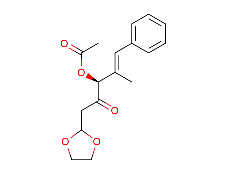 Acetic acid (E)-(S)-1-(2-[1,3]dioxolan-2-yl-acetyl)-2-methyl-3-phenyl-allyl ester