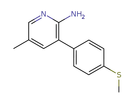 5-Methyl-3-(4-methylsulfanyl-phenyl)-pyridin-2-ylamine