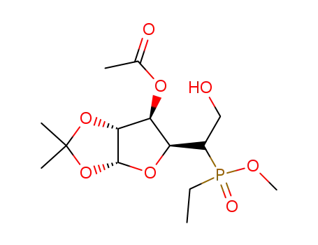 3-O-acetyl-5-deoxy-5-C-<ethyl(methoxy)phosphinyl>-1,2-O-isopropylidene-α-D-xylo-hexofuranose