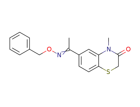 4-Methyl-6-(1-((phenylmethoxy)imino)ethyl)-2H-1,4-benzothiazin-3(4H)-one