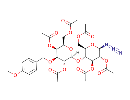 [3-O-(4-methoxybenzyl) 2,4,6-tri-O-acetyl-β-D-galactopyranosyl]-(1->4)-2,3,6-tri-O-acetyl-β-D-glucopyranosyl azide