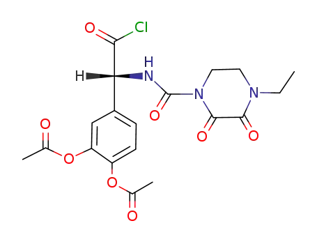 Acetic acid 2-acetoxy-5-{(R)-chlorocarbonyl-[(4-ethyl-2,3-dioxo-piperazine-1-carbonyl)-amino]-methyl}-phenyl ester