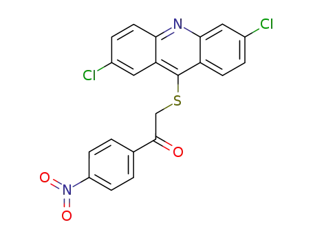 Molecular Structure of 134826-43-0 (2-[(2,6-dichloroacridin-9-yl)sulfanyl]-1-(4-nitrophenyl)ethanone)