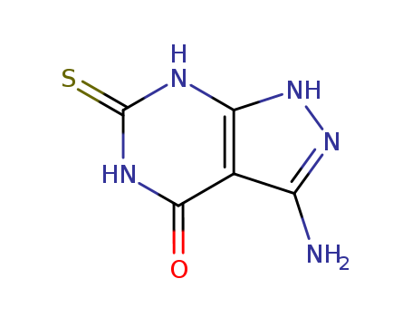 4H-Pyrazolo[3,4-d]pyrimidin-4-one,
3-amino-1,5,6,7-tetrahydro-6-thioxo-