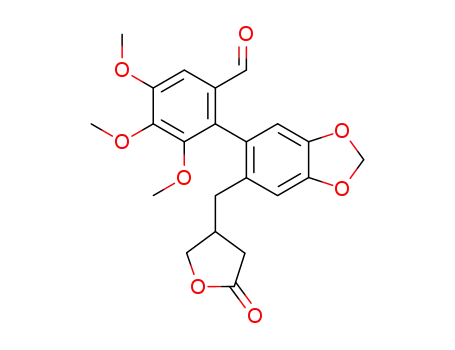 <(butanolidyl-4)-3 methyl>-2 formyl-6' methylenedioxy-4,5 trimethoxy-2',3',4' biphenyle