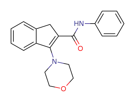 Molecular Structure of 112616-18-9 (1H-Indene-2-carboxamide, 3-(4-morpholinyl)-N-phenyl-)