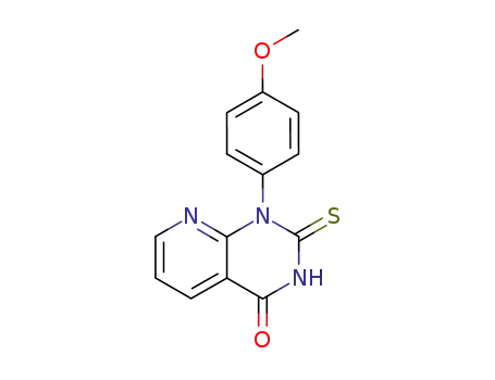 Molecular Structure of 89374-59-4 (1-(4-METHOXYPHENYL)-2-THIOXO-1,2,3,4-TETRAHYDROPYRIDO[2,3-D]PYRIMIDIN-4-ONE)