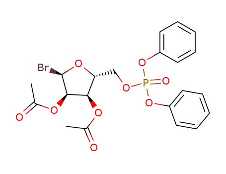 Acetic acid (2R,3R,4R,5R)-4-acetoxy-5-bromo-2-(diphenoxy-phosphoryloxymethyl)-tetrahydro-furan-3-yl ester