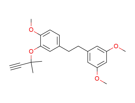 Molecular Structure of 71135-72-3 (dimethylprop-2-ynyl ether of 3'-hydroxy-3,4',5-trimethoxydihydrostilbene)