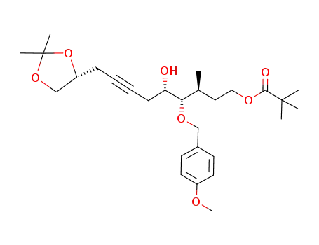 2,2-Dimethyl-propionic acid (3S,4S,5S)-9-((R)-2,2-dimethyl-[1,3]dioxolan-4-yl)-5-hydroxy-4-(4-methoxy-benzyloxy)-3-methyl-non-7-ynyl ester