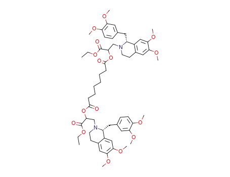 Molecular Structure of 145488-06-8 (N,N-(2RS,13RS)-2,13-di(ethoxycarbonyl)-3,12-dioxa-4,11-dioxotetradecylene-1,14-diyl-bis(R-tetrahydropapaverine))