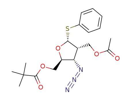 2,2-Dimethyl-propionic acid (2S,3S,4S,5R)-4-acetoxymethyl-3-azido-5-phenylsulfanyl-tetrahydro-furan-2-ylmethyl ester