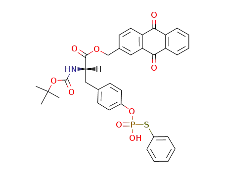 (S)-2-tert-Butoxycarbonylamino-3-[4-(hydroxy-phenylsulfanyl-phosphoryloxy)-phenyl]-propionic acid 9,10-dioxo-9,10-dihydro-anthracen-2-ylmethyl ester