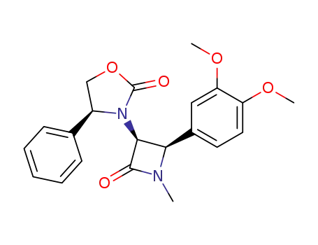 (3S,4R)-1-methyl-3-<(4S)-phenyloxazolidinyl>-4-(3,4-dimethoxyphenyl)azetidin-2-one