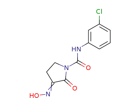 1-Pyrrolidinecarboxamide, N-(3-chlorophenyl)-3-(hydroxyimino)-2-oxo-