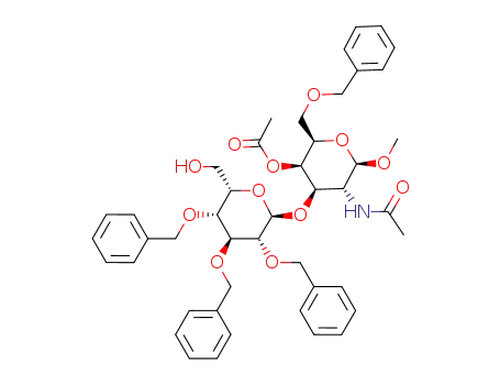methyl 2-acetamido-4-O-acetyl-6-O-benzyl-2-deoxy-3-O-(2,3,4-tri-O-benzyl-α-L-idopyranosyl)-β-D-galactopyranoside