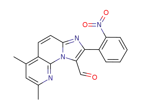 Imidazo[1,2-a][1,8]naphthyridine-9-carboxaldehyde,
2,4-dimethyl-8-(2-nitrophenyl)-