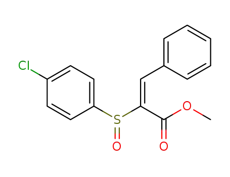 2-Propenoic acid, 2-[(4-chlorophenyl)sulfinyl]-3-phenyl-, methyl ester,
(E)-