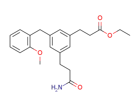 3-[3-(2-Carbamoyl-ethyl)-5-(2-methoxy-benzyl)-phenyl]-propionic acid ethyl ester