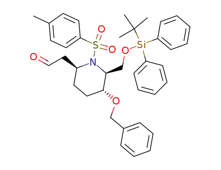 [(2S,5R,6S)-5-Benzyloxy-6-(tert-butyl-diphenyl-silanyloxymethyl)-1-(toluene-4-sulfonyl)-piperidin-2-yl]-acetaldehyde