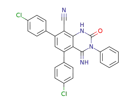 5,7-di(4-chlorophenyl)-4-imino-2-oxo-1,2,3-trihydro-3-phenylquinazoline-8-carbonitrile