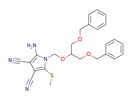 <<1,3-bis(benzyloxy)-2-propoxy>methyl>-2-amino-3,4-dicyano-5-(methylthio)pyrrole