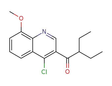 1-Butanone, 1-(4-chloro-8-methoxy-3-quinolinyl)-2-ethyl-