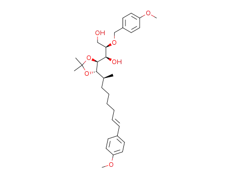 (1R,2R)-2-(4-Methoxy-benzyloxy)-1-{(4S,5S)-5-[(E)-(S)-7-(4-methoxy-phenyl)-1-methyl-hept-6-enyl]-2,2-dimethyl-[1,3]dioxolan-4-yl}-propane-1,3-diol