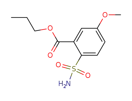 Molecular Structure of 74131-16-1 (propyl 5-methoxy-2-sulfamoylbenzoate)