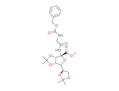 (3aS,4S,6R,6aS)-4-(2-Benzyloxycarbonylamino-acetylamino)-6-((R)-2,2-dimethyl-[1,3]dioxolan-4-yl)-2,2-dimethyl-tetrahydro-furo[3,4-d][1,3]dioxole-4-carboxylic acid methyl ester