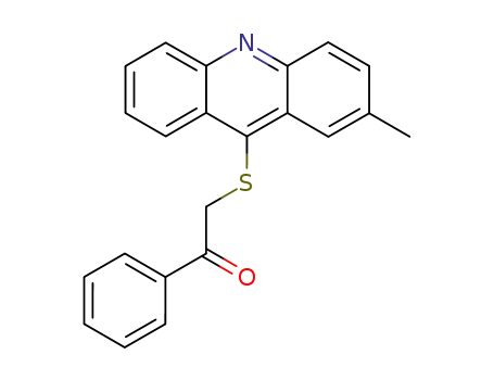 Molecular Structure of 134826-36-1 (2-(2-methylacridin-9-yl)sulfanyl-1-phenyl-ethanone)