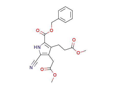 5-Benzoxycarbonyl-2-cyano-4-(2-methoxycarbonylethyl)-3-methoxycarbonylmethylpyrrole