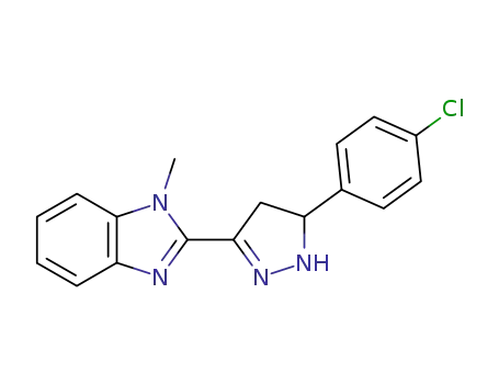 2-[5-(4-Chloro-phenyl)-4,5-dihydro-1H-pyrazol-3-yl]-1-methyl-1H-benzoimidazole
