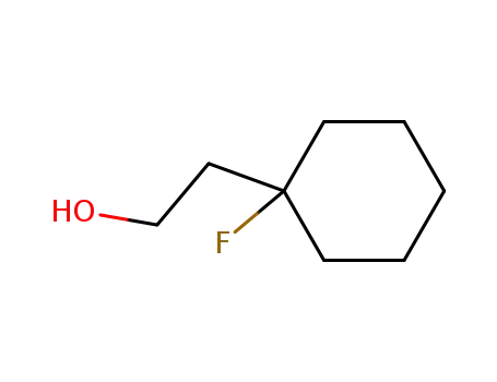 Molecular Structure of 112754-23-1 (Cyclohexaneethanol, 1-fluoro- (9CI))