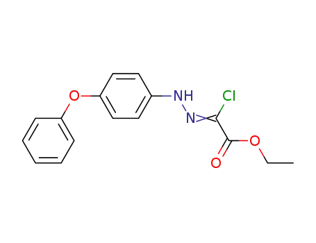 Molecular Structure of 96722-55-3 (ethyl (2Z)-chloro[2-(4-phenoxyphenyl)hydrazinylidene]ethanoate)
