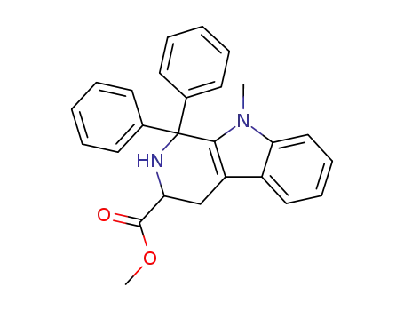 Molecular Structure of 142683-48-5 (1,1-diphenyl-3-carbomethoxy-9-methyl-1,2,3,4-tetrahydro-β-carboline)
